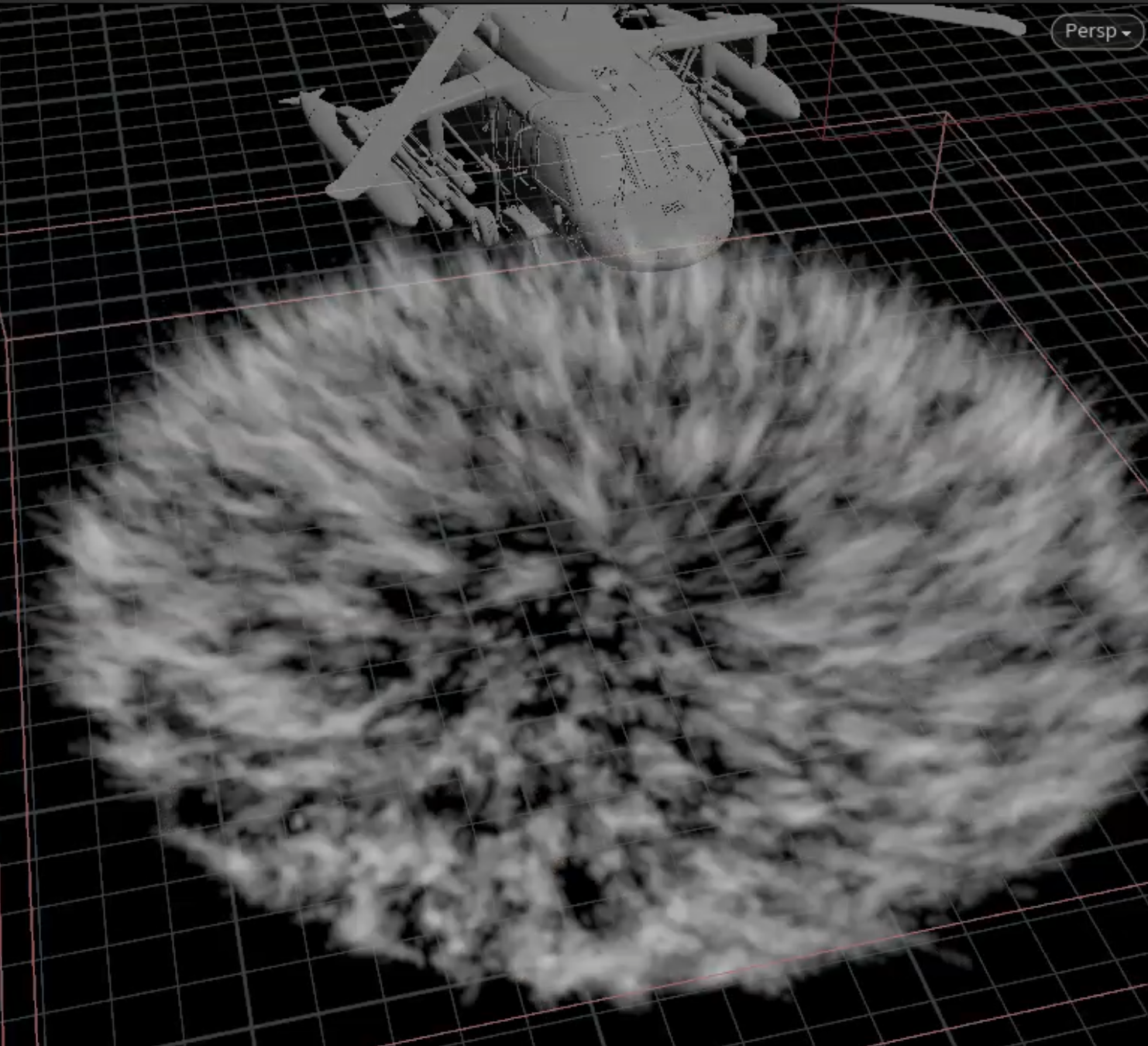 Misma escena con humo o polvo anadido.