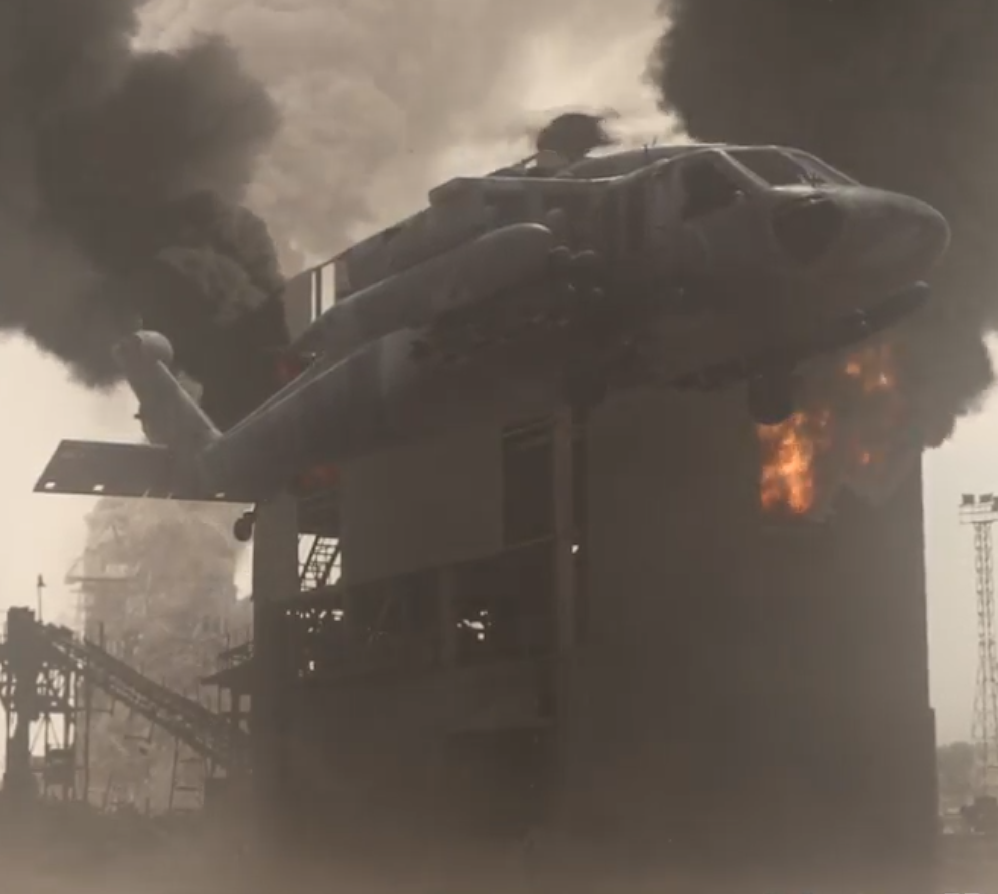 Efecto de arena y polvo integrado en la escena final.